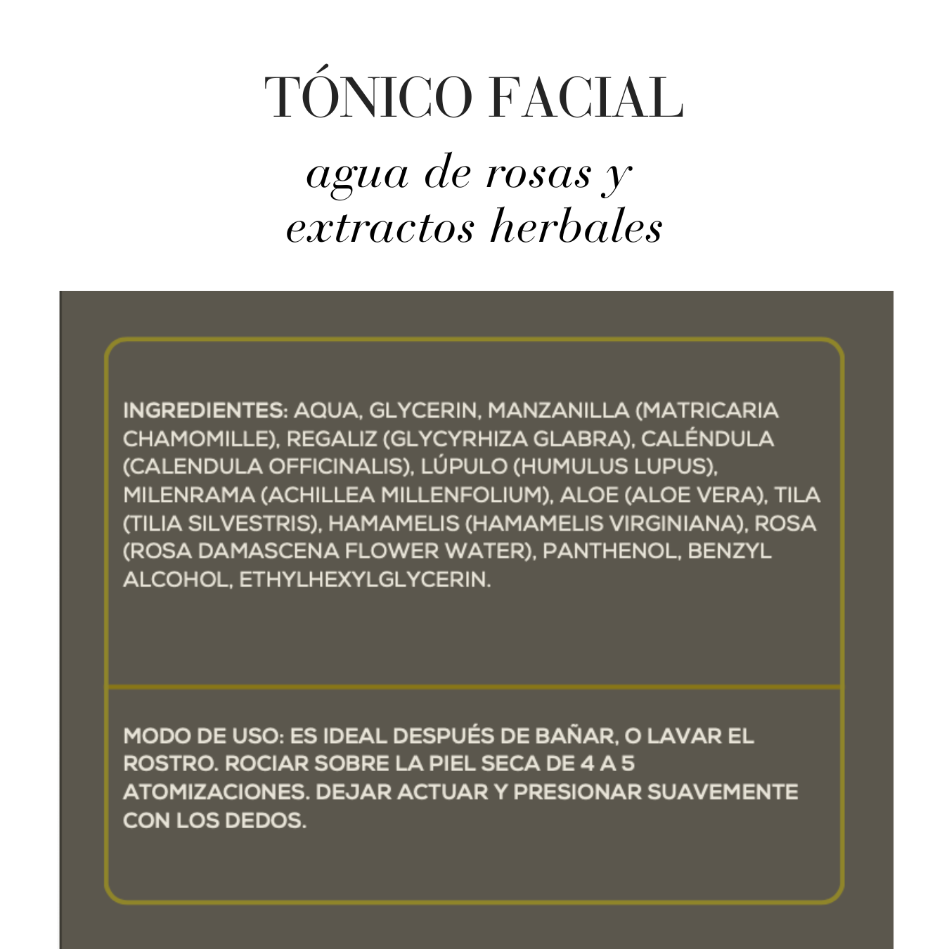 TÓNICO FACIAL
