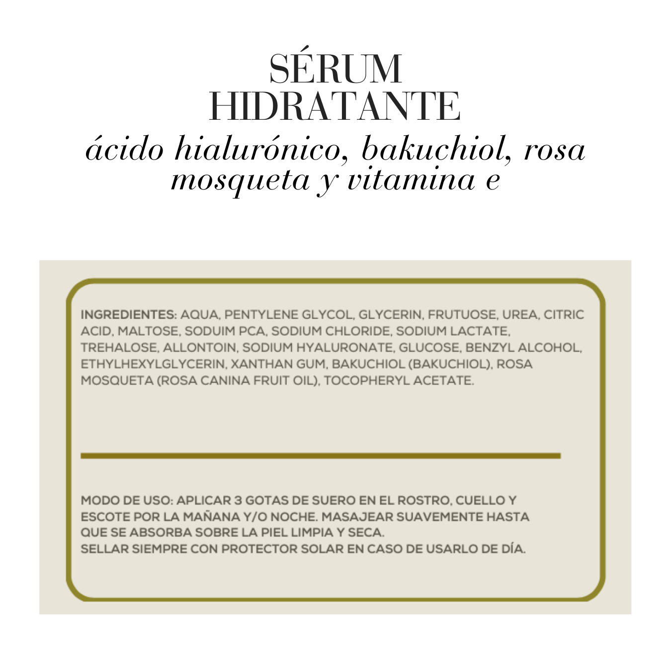 SÉRUM HIDRATANTE