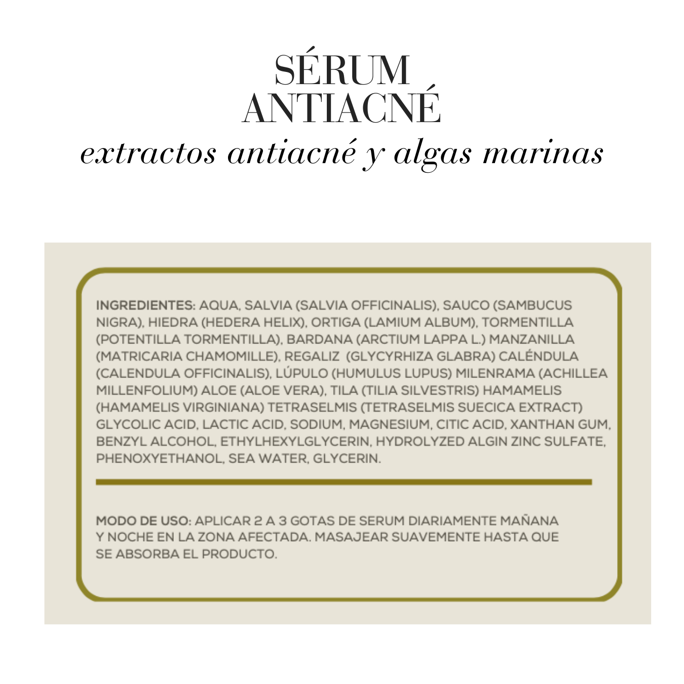 SÉRUM ANTIACNÉ